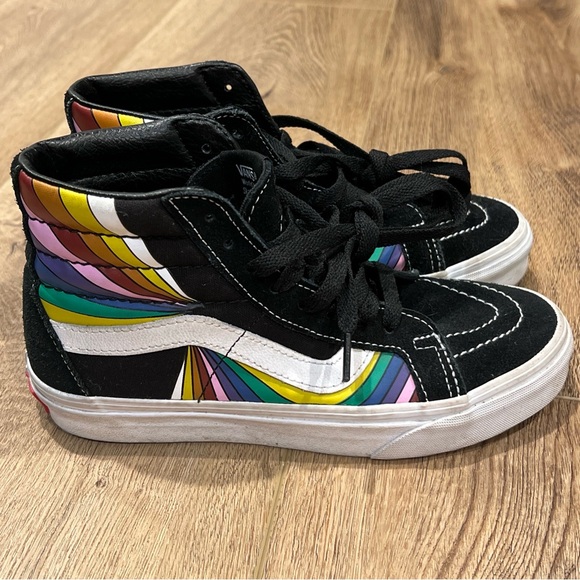 Vans Other - Vans men’s 4.5 womens 6 unisex kids Black Multicolor High-Top Sneakers